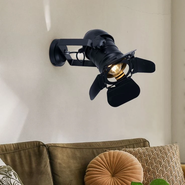 Verstellbarer Wandstrahler, Schwarz, Höhe 32 Cm – Bild 5