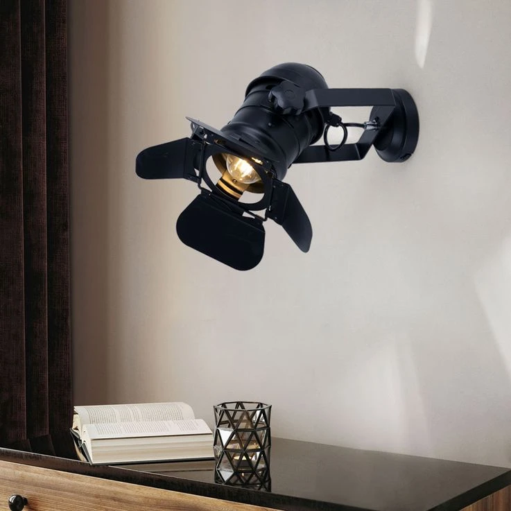 Verstellbarer Wandstrahler, Schwarz, Höhe 32 Cm – Bild 4