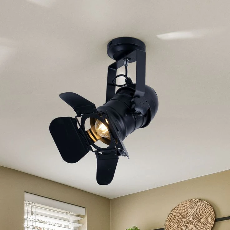 Verstellbarer Wandstrahler, Schwarz, Höhe 32 Cm