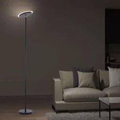 LED Deckenfluter, Schwarz, Touchdimmer, Höhe 181 Cm