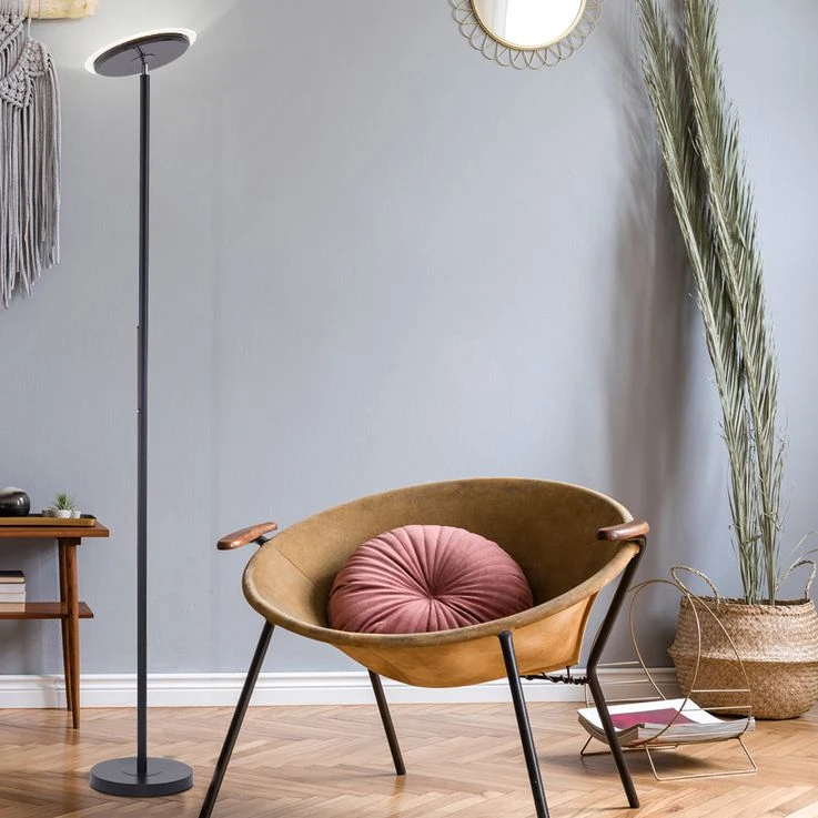 LED Deckenfluter, Schwarz, Touchdimmer, Höhe 181 Cm – Bild 4