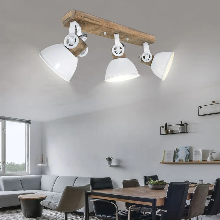 Deckenleuchte, Holz, Spot Verstellbar, L 59 Cm, GEARWOOD – Bild 9