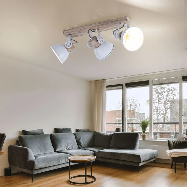 Deckenleuchte, Holz, Spot Verstellbar, L 59 Cm, GEARWOOD – Bild 4