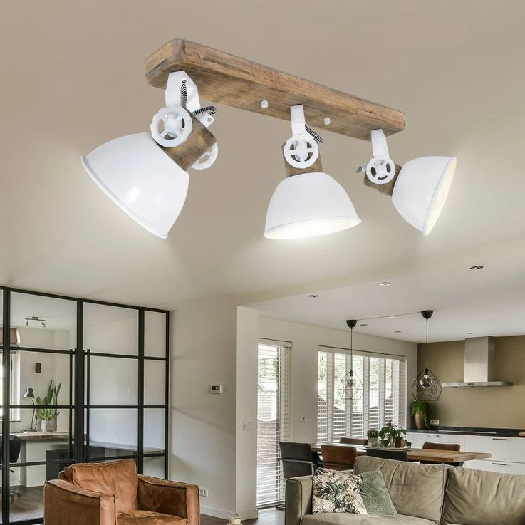 Deckenleuchte, Holz, Spot Verstellbar, L 59 Cm, GEARWOOD – Bild 5