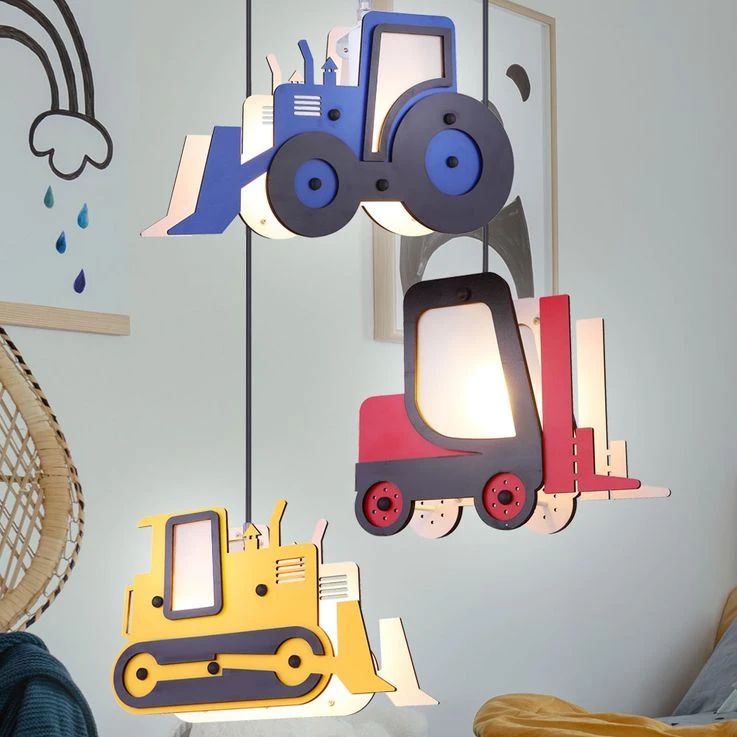 LED Hängeleuchte, Traktor, Stapler, Schubraupe H 120 Cm – Bild 8