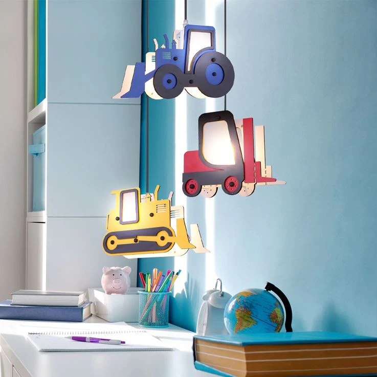 LED Hängeleuchte, Traktor, Stapler, Schubraupe H 120 Cm – Bild 4