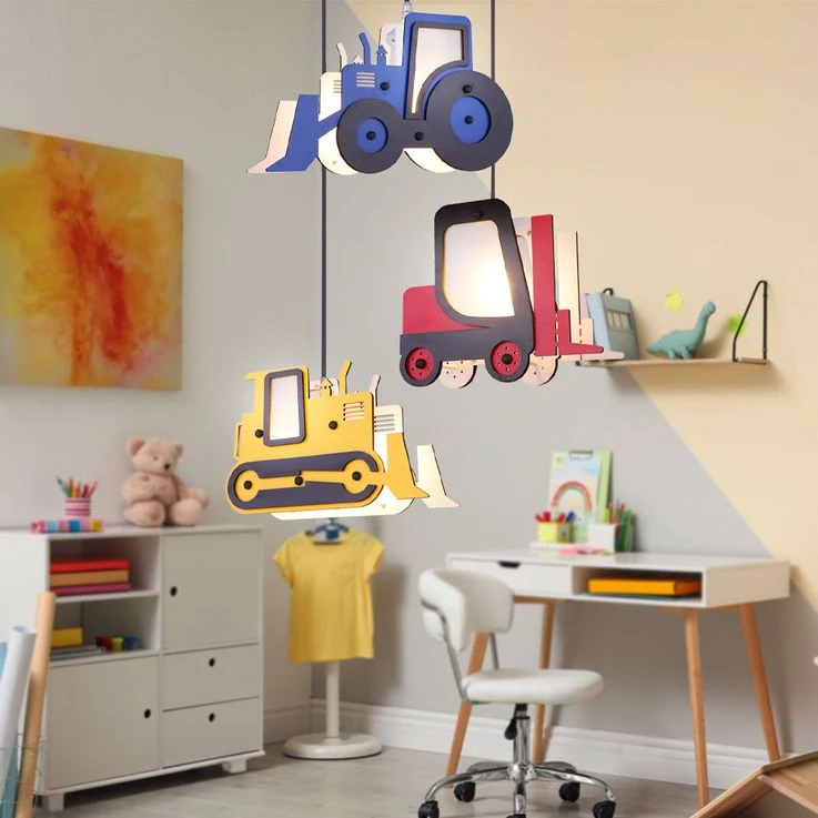 LED Hängeleuchte, Traktor, Stapler, Schubraupe H 120 Cm