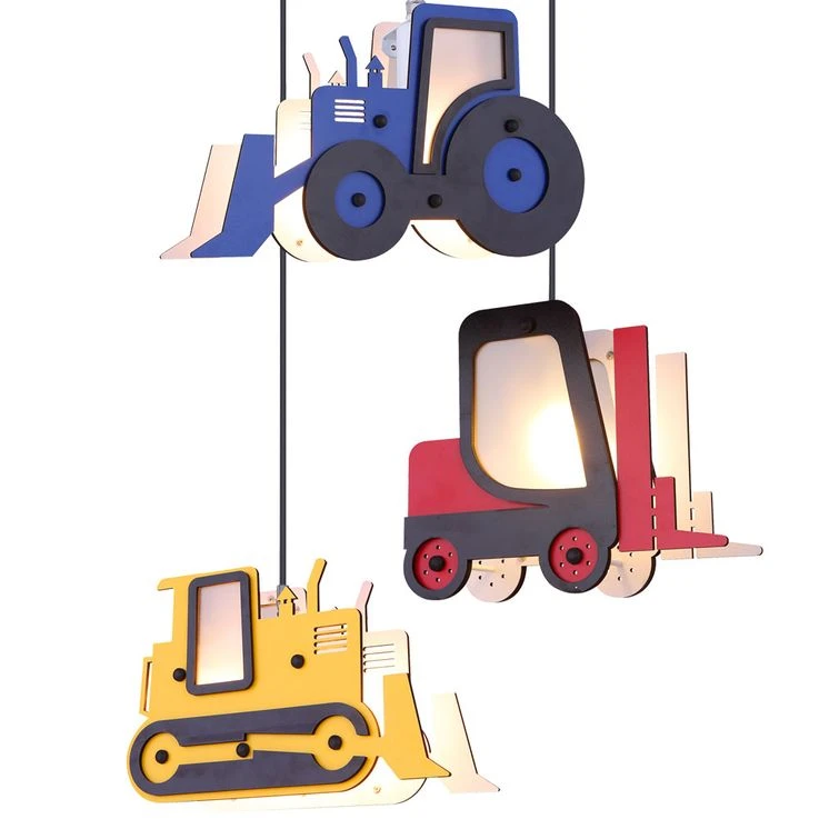 LED Hängeleuchte, Traktor, Stapler, Schubraupe H 120 Cm – Bild 14