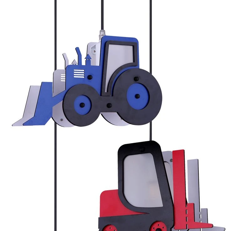 LED Hängeleuchte, Traktor, Stapler, Schubraupe H 120 Cm – Bild 17