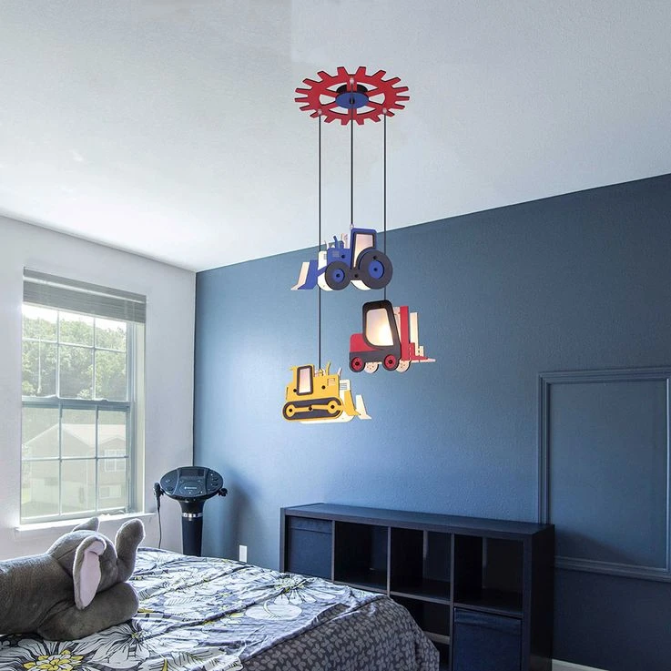 LED Hängeleuchte, Traktor, Stapler, Schubraupe H 120 Cm – Bild 9