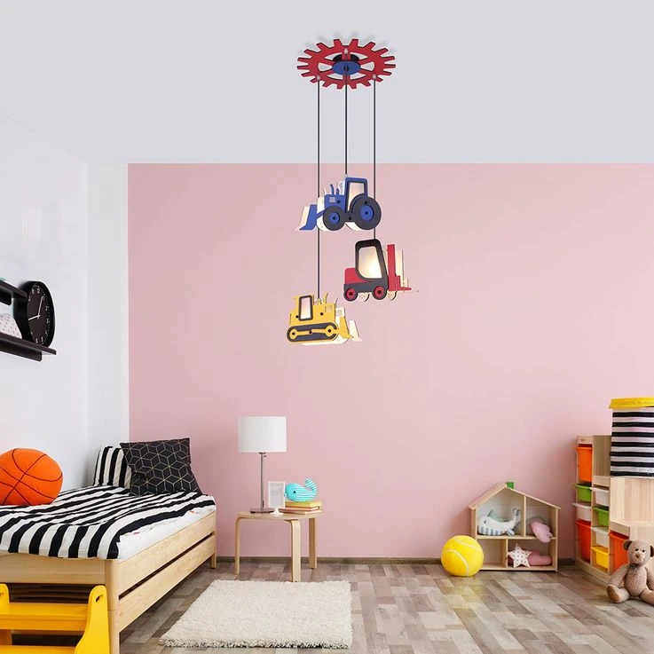 LED Hängeleuchte, Traktor, Stapler, Schubraupe H 120 Cm – Bild 10