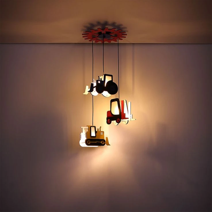 LED Hängeleuchte, Traktor, Stapler, Schubraupe H 120 Cm – Bild 11