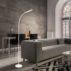 LED Stehleuchte, Touch, Dimmbar, CCT, Weiß Opal, H 110 Cm