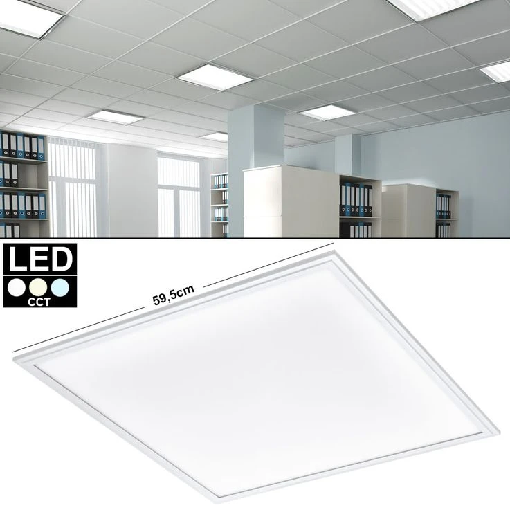 LED Auf-Einbau Panel, 4600 Lumen, Warm-neutralweiß, L 59,5, Cm, SALOBRENA-RW