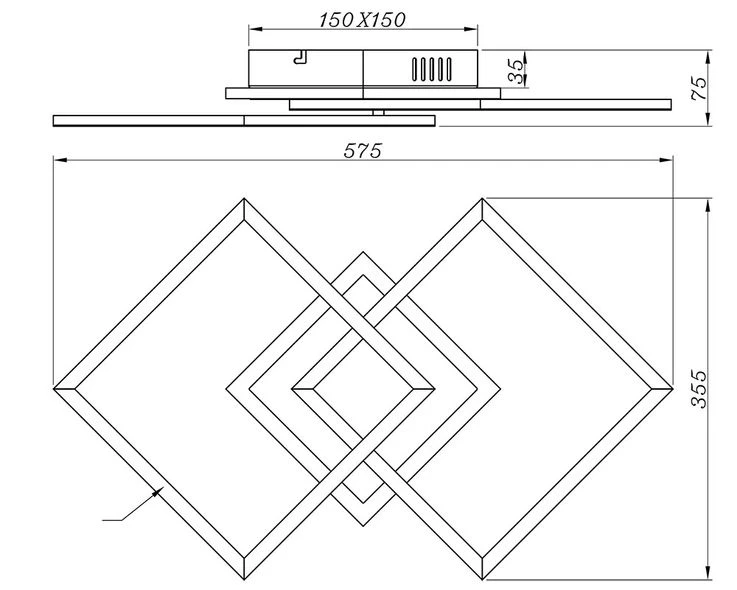 LED Deckenlampe, Dimmbar, Breite 57 Cm, VENIDA – Bild 9