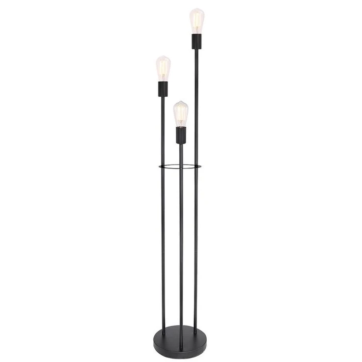 Stehleuchte, 3-flammig, Schwarz, Höhe 140 Cm, MARTHA – Bild 10