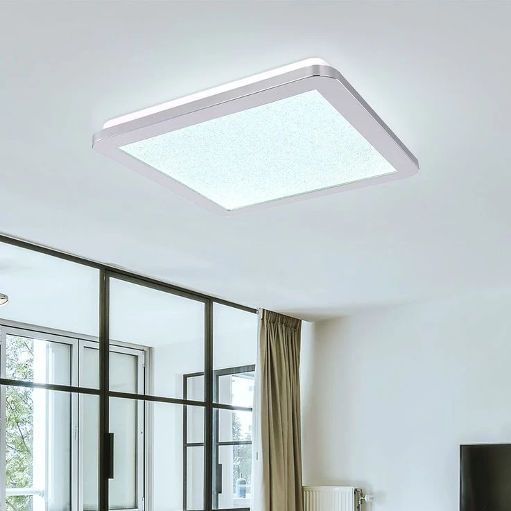 LED Deckenlampe, CCT, Kristalleffekt, IP44, H 3cm – Bild 4