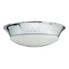 LED Deckenleuchte, Stahl, Glas, Chrom, D 39,2 Cm