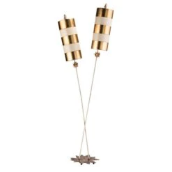 Stehleuchte, Stahl, Taupe Gold, H 198,1 Cm