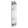 LED Wandleuchte, Chrom, Glas Strukturiert, H 73,1 Cm