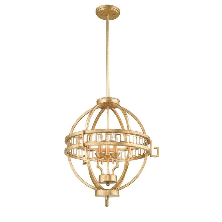 Pendellampe, Deckenlampe, Stahl Gold, D 57,2 Cm
