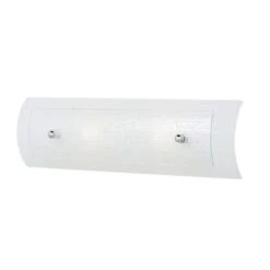 LED Wandleuchte, Chrom Poliert, Glas, B 45 Cm