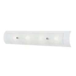 LED Wandleuchte, Chrom Poliert, Glas, B 76,2 Cm