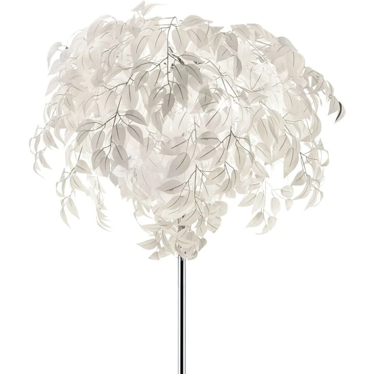 Stehleuchte, Blätter-Design, Chrom, Weiß, H 180 Cm – Bild 11