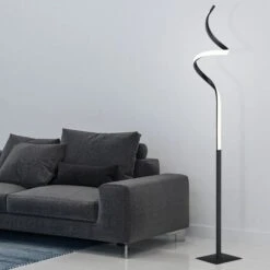 LED Stehleuchte, Schwarz Matt, Touchdimmer, H 145 Cm, COURSE