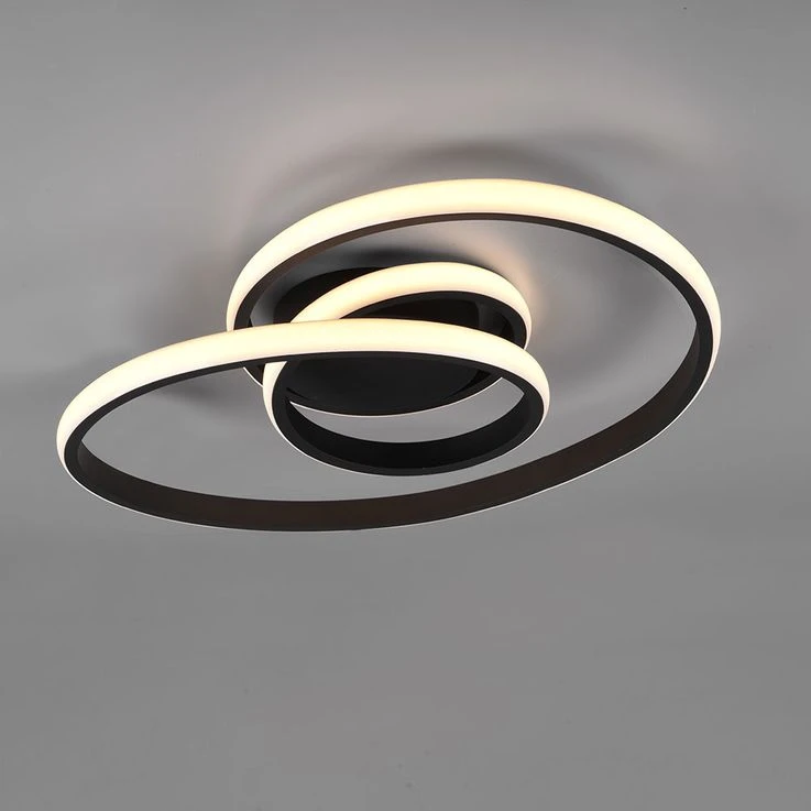 LED Deckenleuchte, Schwarz, Switch Dimmer, 53 Cm – Bild 6