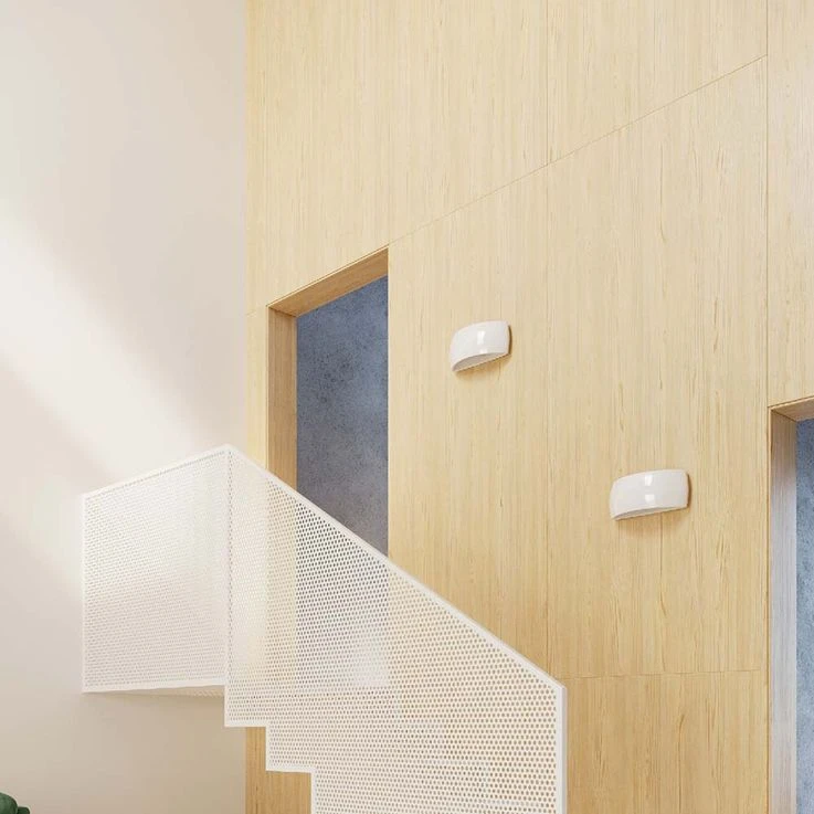 Wandleuchte, Keramik, Weiß, H 13,5 Cm – Bild 5